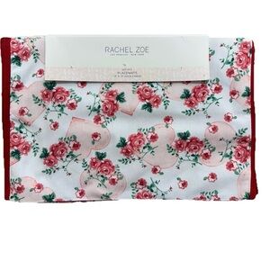 NEW Rachel Zoe Roses & Hearts Placemats 4pc Set 13x19 Valentines Sweetest *read